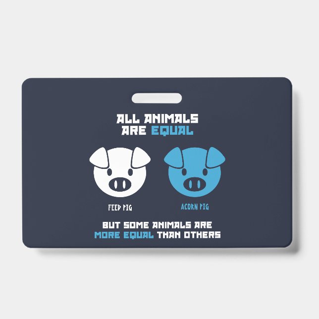 Tarjeta De Identificación Feed Pig, Acorn  (Front)