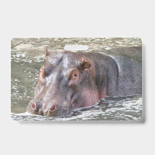 Tarjeta De Identificación Feliz Hippo (Parte frontal)