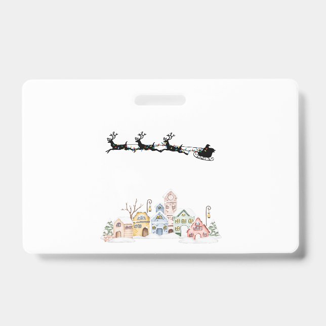 Tarjeta De Identificación Feliz Navidad (Front)