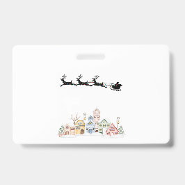 Tarjeta De Identificación Feliz Navidad