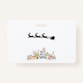 Tarjeta De Identificación Feliz Navidad