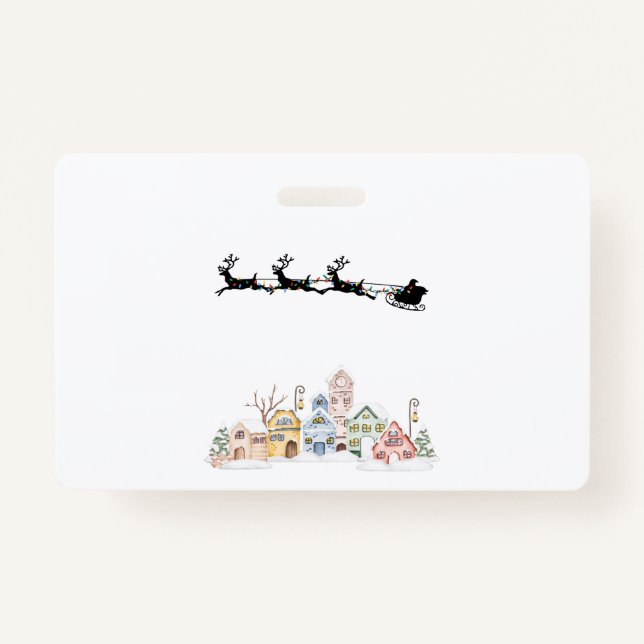 Tarjeta De Identificación Feliz Navidad (Anverso)