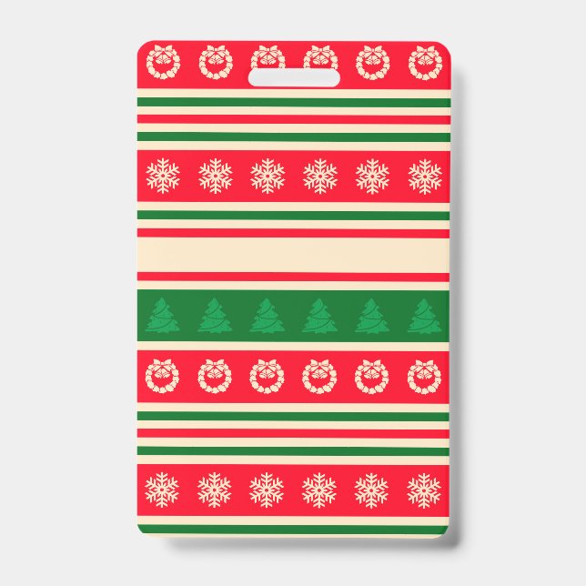 Tarjeta De Identificación Feliz Navidad (Parte frontal)