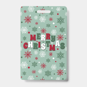 Tarjeta De Identificación Feliz Navidad