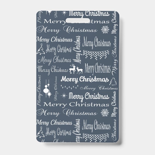 Tarjeta De Identificación Feliz Navidad (Parte frontal)