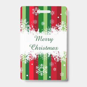 Tarjeta De Identificación Feliz Navidad