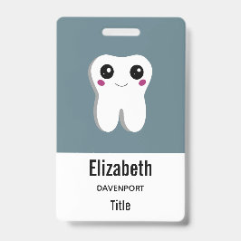 Tarjeta De Identificación Feliz Sonriente Dental Diente Lindo