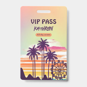 Tarjeta De Identificación Festival Bachelorette Weekend Itinerario VIP