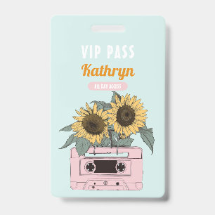 Tarjeta De Identificación Festival de Música Fiesta de Cumpleaños VIP