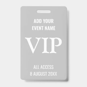 Tarjeta De Identificación Festival de música VIP de persona muy importante G