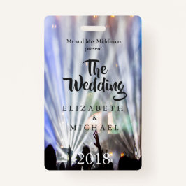 Tarjeta De Identificación Festival Luces Brillantes Invitación a la boda div