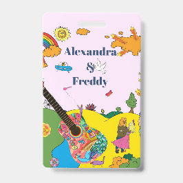 Tarjeta De Identificación Festival Rústico de Invitación a la Boda Diversión