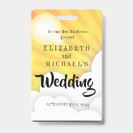 Tarjeta De Identificación Festival Tema Invitación a la boda divertida