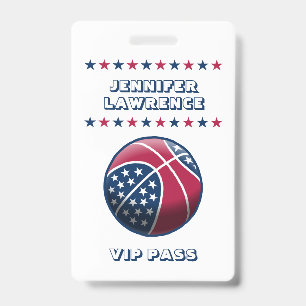 Tarjeta De Identificación Fiesta del 4 de Julio Baloncesto