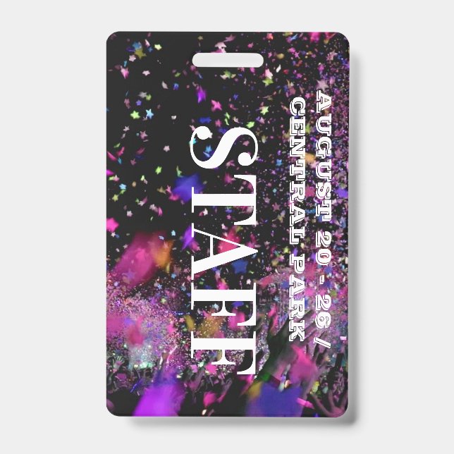 Tarjeta De Identificación FIESTA del Club de Conciertos de Empleados de Acce (Parte frontal)