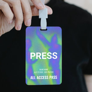 Tarjeta De Identificación Fiesta del Festival de Música Pase de Acceso Total