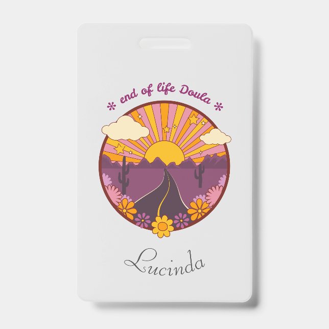 Tarjeta De Identificación Fin de vida Doula, enfermera de hospicio (Front)