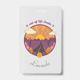 Tarjeta De Identificación Fin de vida Doula, enfermera de hospicio