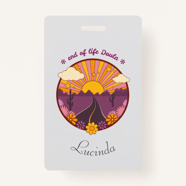 Tarjeta De Identificación Fin de vida Doula, enfermera de hospicio (Anverso)
