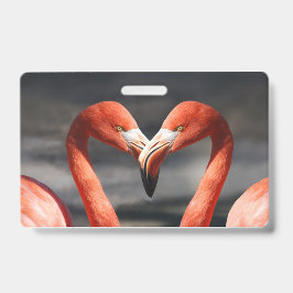Tarjeta De Identificación Flamenco de San Valentín