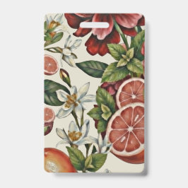 Tarjeta De Identificación Flor de cítrico rústico verano
