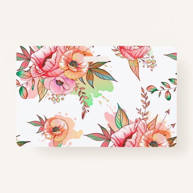 Tarjeta De Identificación flor de primavera (Anverso)