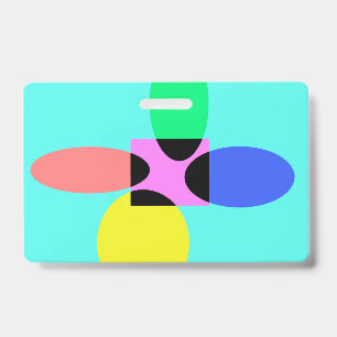 Tarjeta De Identificación Flor futurista
