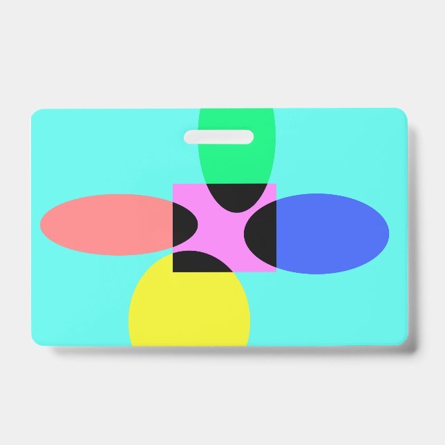 Tarjeta De Identificación Flor futurista (Parte frontal)