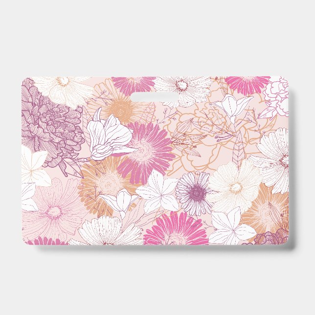 Tarjeta De Identificación Floral sin foco (Parte frontal)