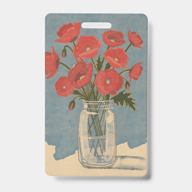 Tarjeta De Identificación Flores de amapola (Parte frontal)