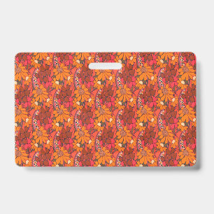 Tarjeta De Identificación Flores de Falln Groovy
