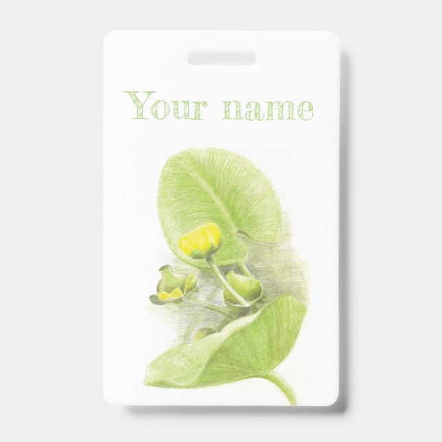 Tarjeta De Identificación Flores de lirios (Parte frontal)