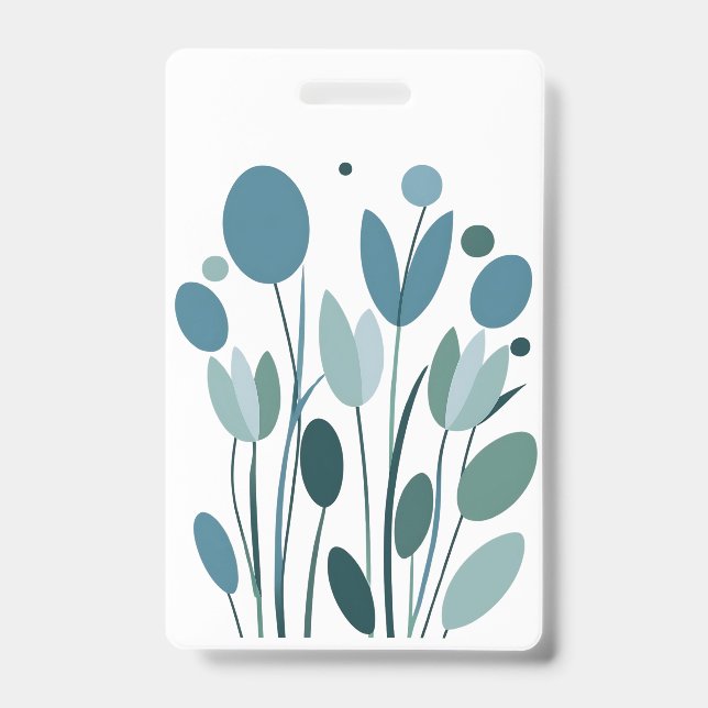 Tarjeta De Identificación Flores geométricas (Parte frontal)