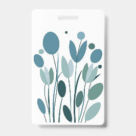 Tarjeta De Identificación Flores geométricas