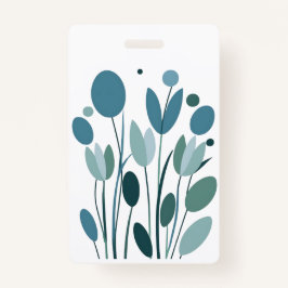 Tarjeta De Identificación Flores geométricas