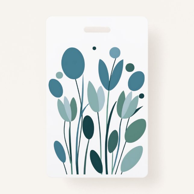 Tarjeta De Identificación Flores geométricas (Anverso)