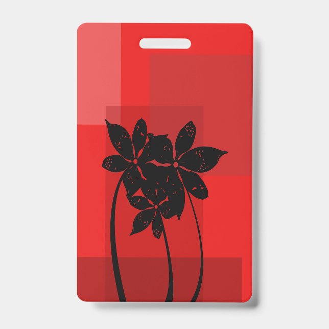 Tarjeta De Identificación Flores negras (Parte frontal)