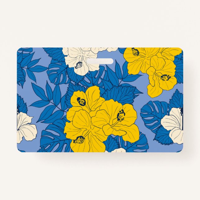 Tarjeta De Identificación Flores y hojas de Hibiscus (Anverso)