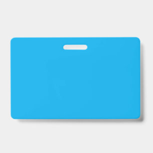 Tarjeta De Identificación Fondo azul cian sólido   Estilo minimalista de ver