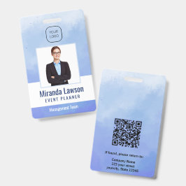 Tarjeta De Identificación Fondo de acuarela Oficina profesional