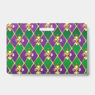 Tarjeta De Identificación Fondo de Joyería Mardi Gras
