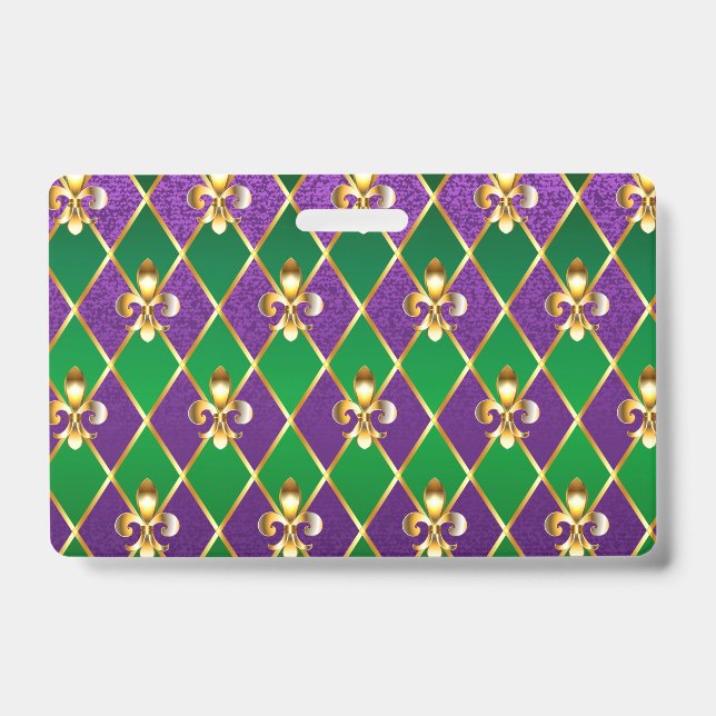 Tarjeta De Identificación Fondo de Joyería Mardi Gras (Parte frontal)