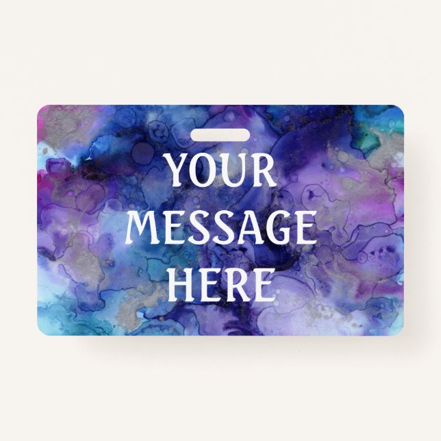 Tarjeta De Identificación Fondo de tinta mixta - Personalizar propio   (Anverso)