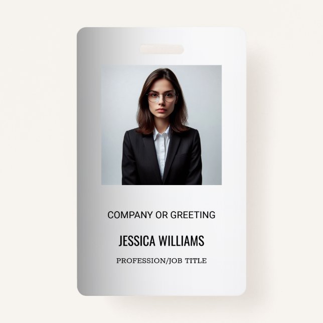 Tarjeta De Identificación Fondo gris borroso flor Gerbera borrosa (Anverso)