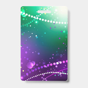 Tarjeta De Identificación Fondo morado festivo de Mardi Gras