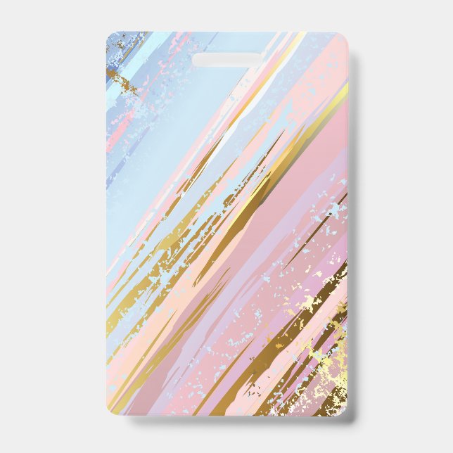 Tarjeta De Identificación Fondo rosa texturizado (Parte frontal)