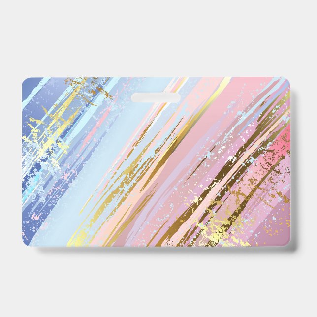 Tarjeta De Identificación Fondo Rosa Texturizado (Parte frontal)