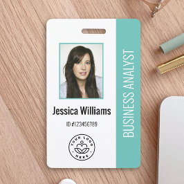 Tarjeta De Identificación Foto básica del logotipo de la empresa Identificac