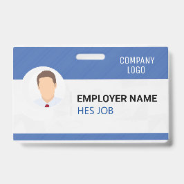 Tarjeta De Identificación Foto de Badge de Empleado Personalizada, Código de