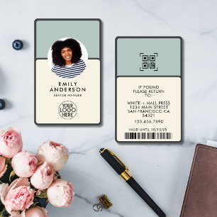 Tarjeta De Identificación Foto de carné de empleado personalizado con logoti